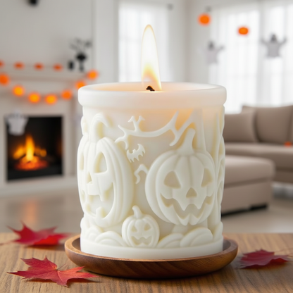 Halloween Cylinder Candle Silicone Mold