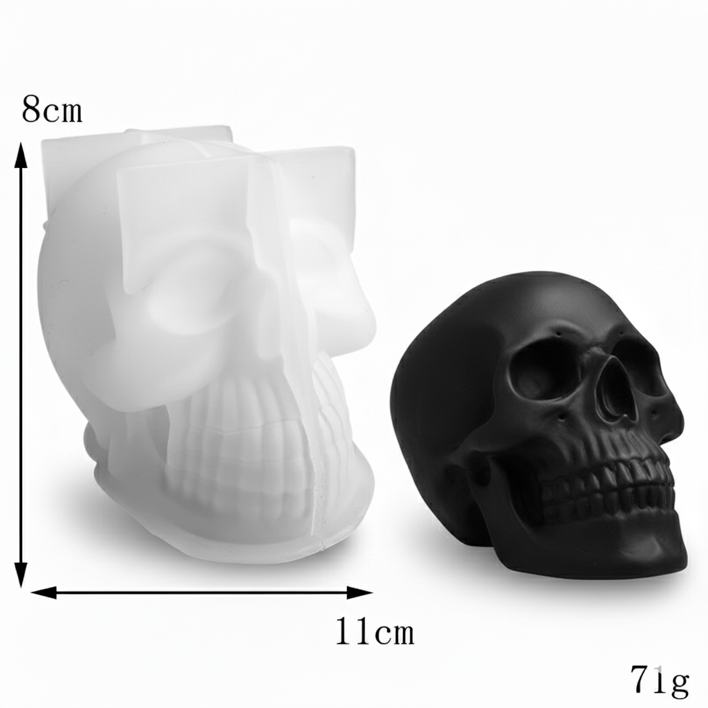 Skull Scented Candle Silicone Mold Epoxy DIY Table Decoration