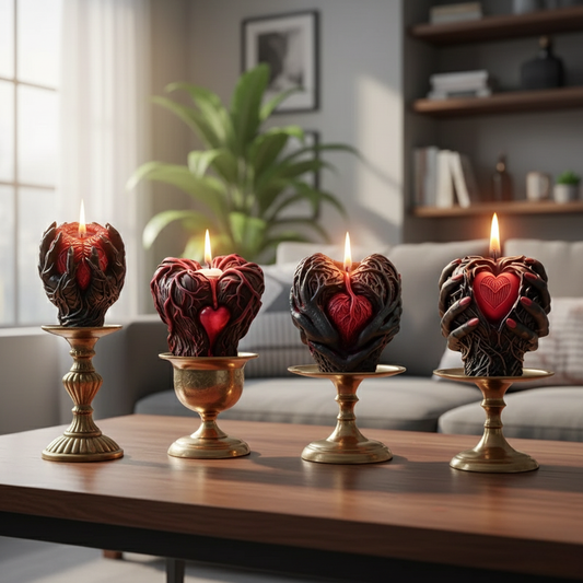 Halloween Hands Hold Heart Scented Candle Silicone Mold