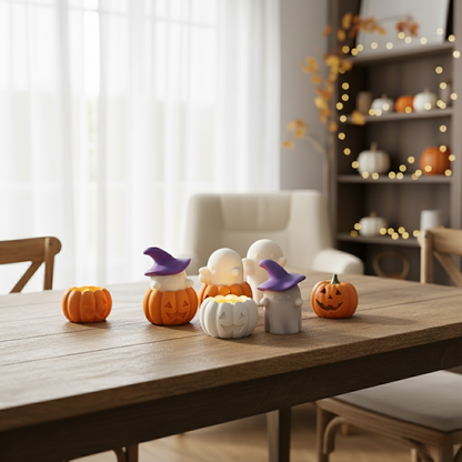 Halloween Silicone Candle Mold Set (Buy 1 Get 1 Free) - Includes Both Pumpkin and Ghost Molds