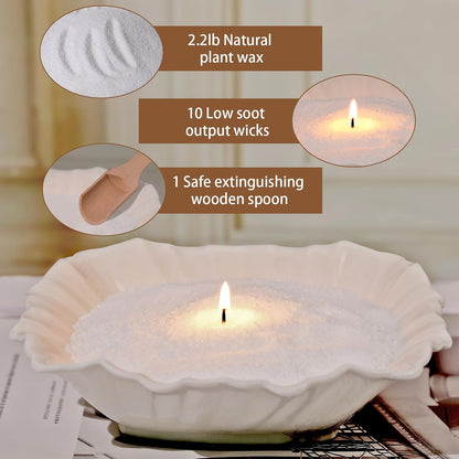 Sand Candle Wax With Wicks - Natural Vegetable Wax 250g - 500g