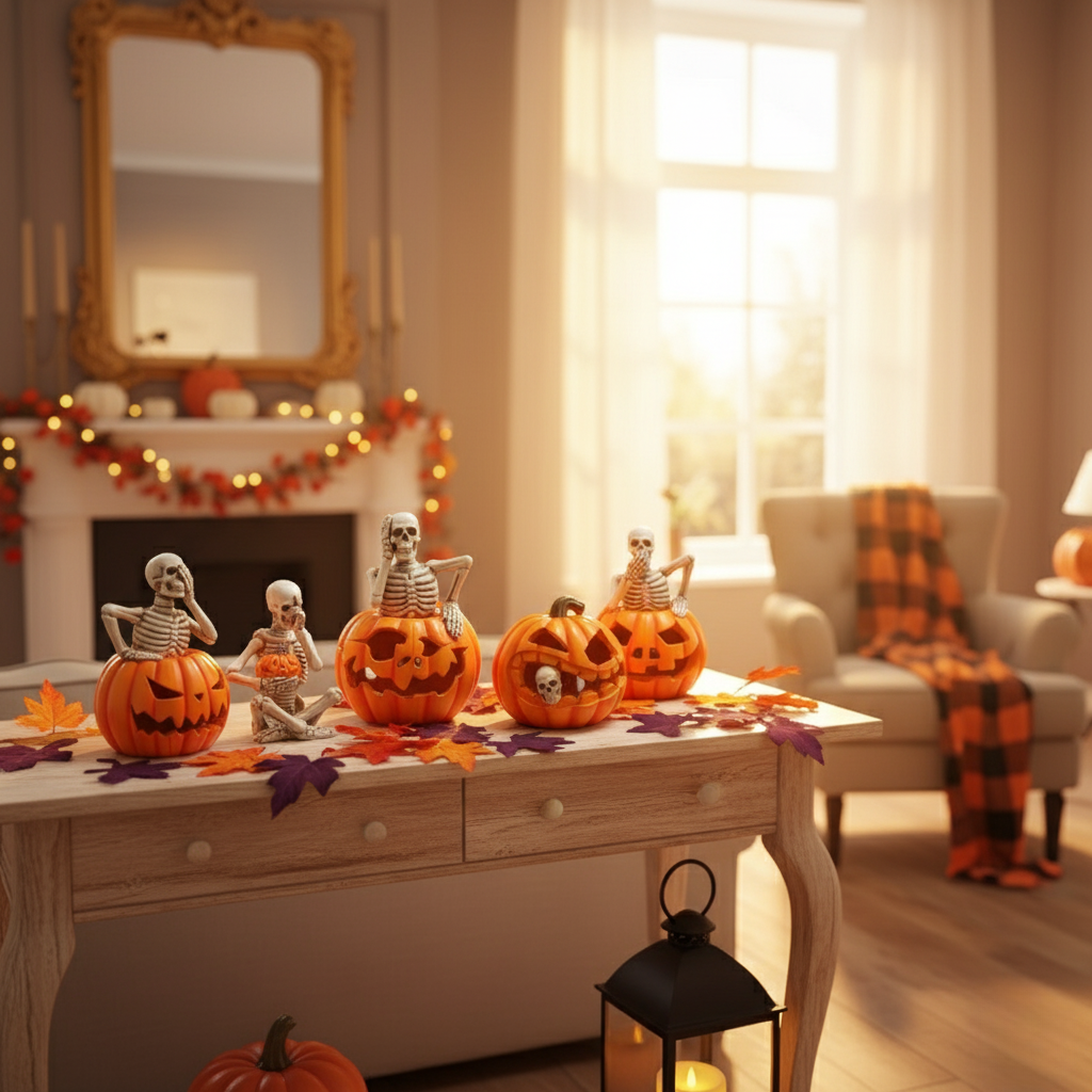 Halloween Skeleton Pumpkin Silicone Candle Molds