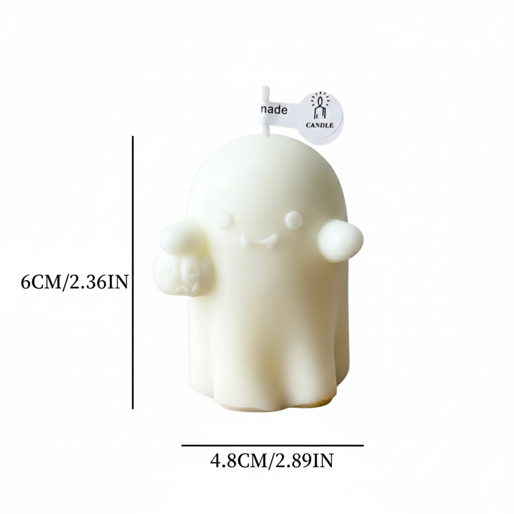1/2pcs Ghost & Pumpkin Scented Candle Adorable Soy Wax Candles Idea Gifts for Holiday Halloween Home Party Atmosphere Decorative