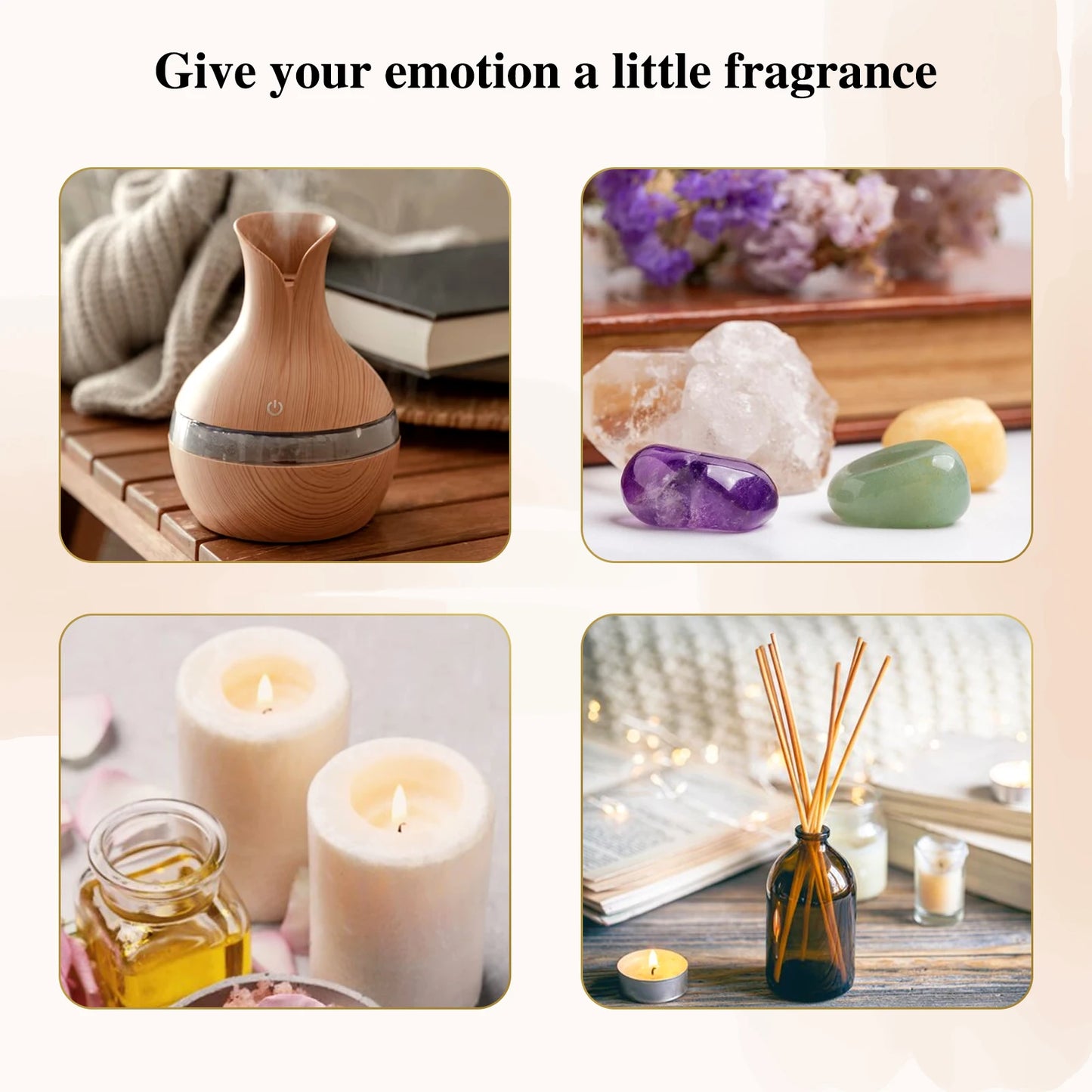 EUQEE Essential Oils Set 6 Bottles 10ml Pure Natural Aromatherapy Oils