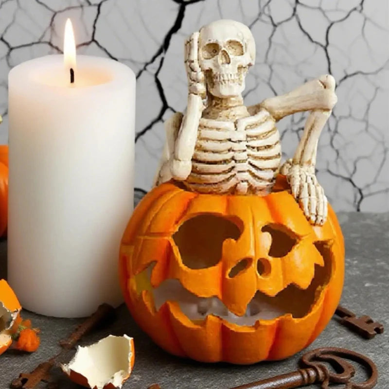 Halloween Skeleton Pumpkin Silicone Candle Molds