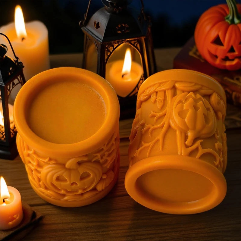 Halloween Cylinder Candle Silicone Mold