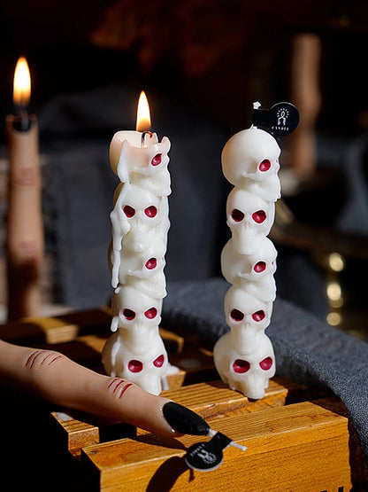 Halloween Aromatherapy Candle Set: Skull+Pumpkin+Bone Fingers
