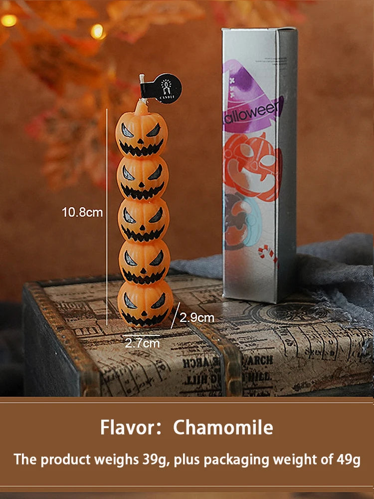Halloween Aromatherapy Candle Set: Skull+Pumpkin+Bone Fingers